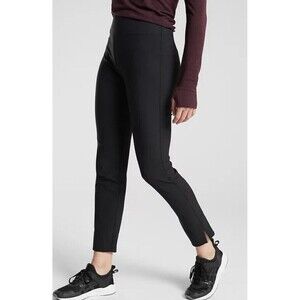 ATHLETA Wander Slim Ankle Pant Water-Repellent Side Zipper 2 Black